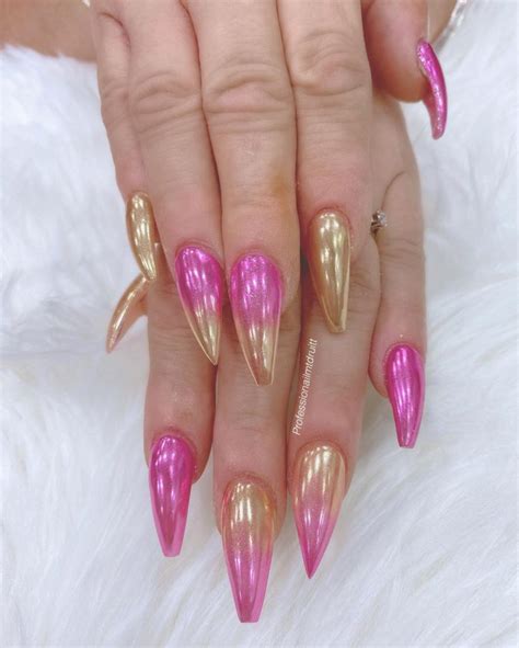 Updated 40 Fantastic Pink Chrome Nails August 2020