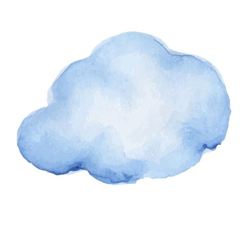 Nube De Acuarela Para Ilustraciones De Baby Shower Vector Premium