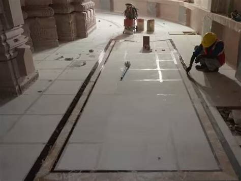 Ayodhya Ram Mandir Photos Viral Ram Mandir Floor Work Before Pran