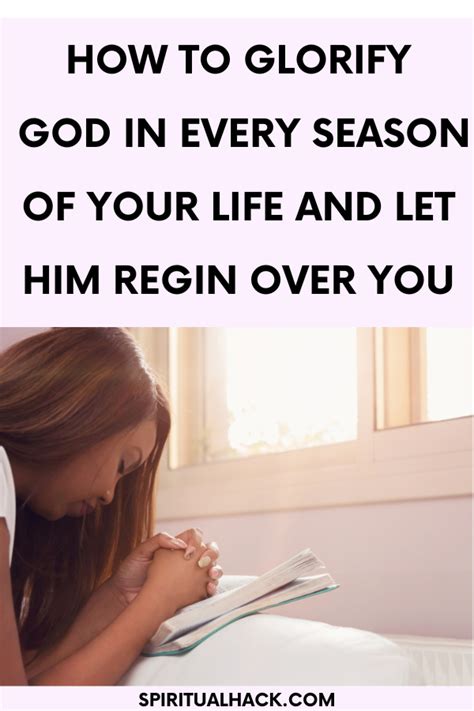 How To Glorify God In Every Season Of Your Life Spiritual Hack