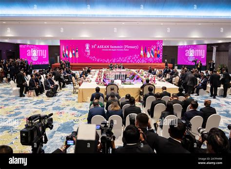 Bangkok Thailand 2nd Nov 2019 Asean Leaders Attend The Plenary