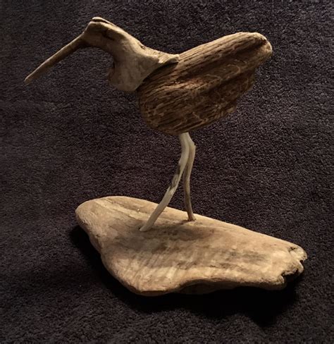 Snipe Driftwood Bird Driftwood Art Driftwood Sculpture Wood Bird