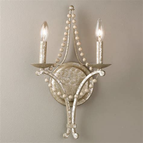 Beaded Elegance Wall Sconce 2 Light Wall Sconces Bedroom Vintage