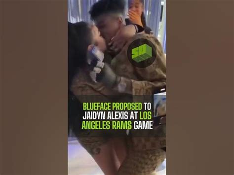 Blueface Proposed To Jaidyn Alexis At Los Angeles Rams Game Video