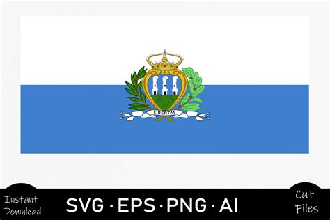 San Marino Country Flag Svg Sublimation Graphic By Rizwana Khan