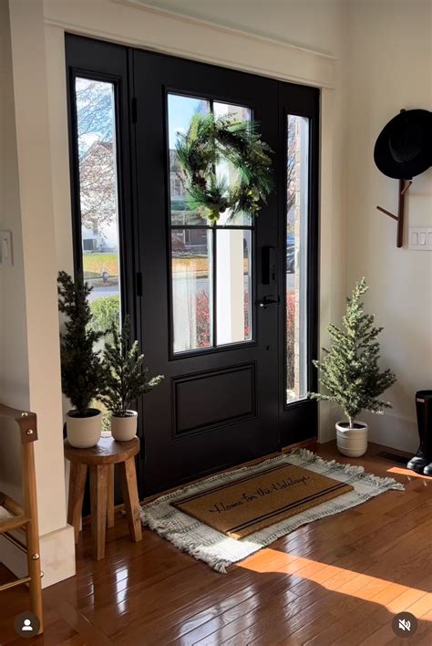 Front Door Makeover with DIY Glass Replacement - Sherwin Williams Black