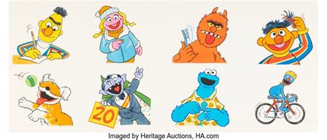 Sesame Street Things I Can Do Muppets Story Illustration with Bert and ...