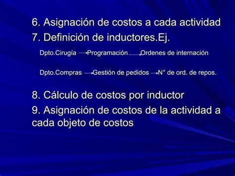 Abc Costo Basado En Actividades Ppt