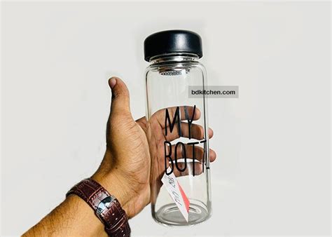 Glass Water Bottle - bdkitchen.com.bd