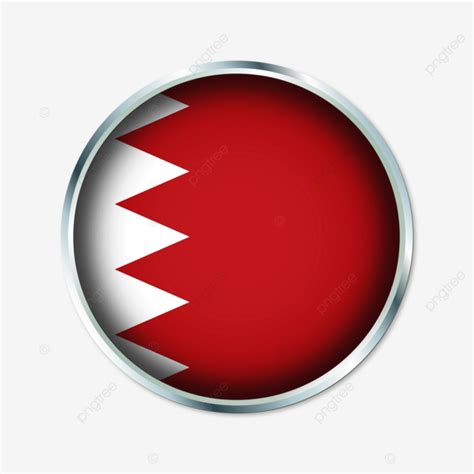 Bahrain Round Flag With Transparent Vector Bahrain Bahrain Flag