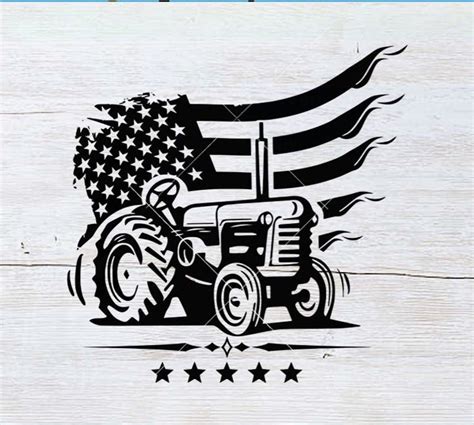 Usa Farm Tractor Svg American Flag Patriotic Usa Farm Tractor Etsy