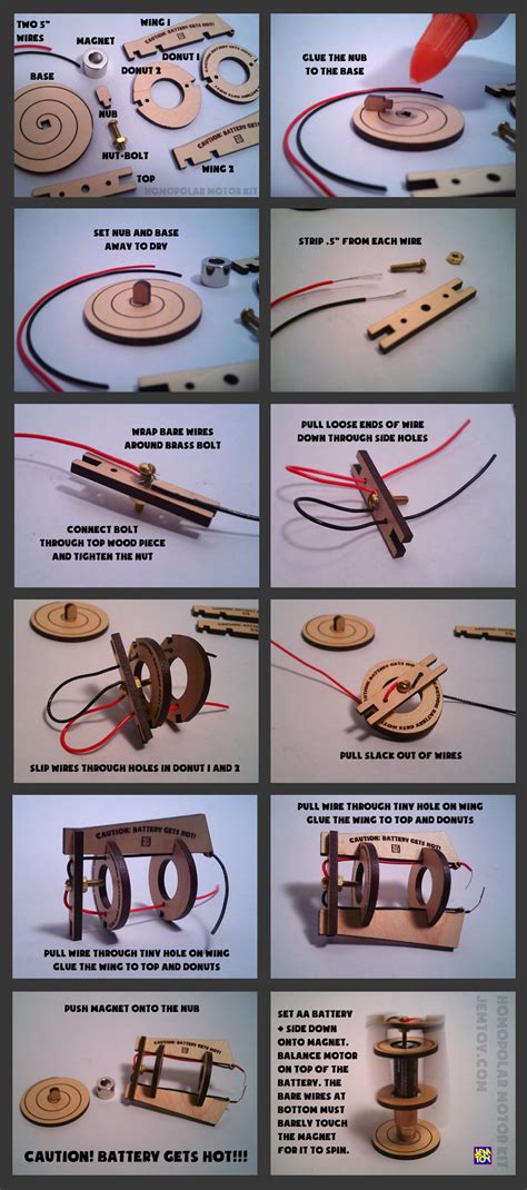 Homopolar Motor Instructions JEMTOY