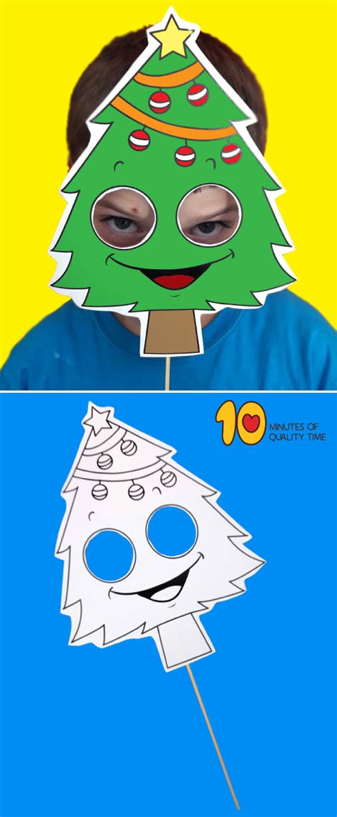 Christmas Tree Printable Mask Christmas Tree Printable Christmas Trees