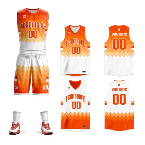 Custom Orange White Double Side Sets Sportswear Basketball Jersey – KXKSHOP