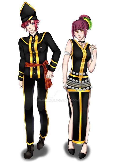 Kadazan Dusun Traditional Outfits by HaruH07 on DeviantArt