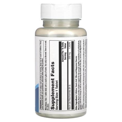 Kal Niacinamide 250 Mg 100 Tablets