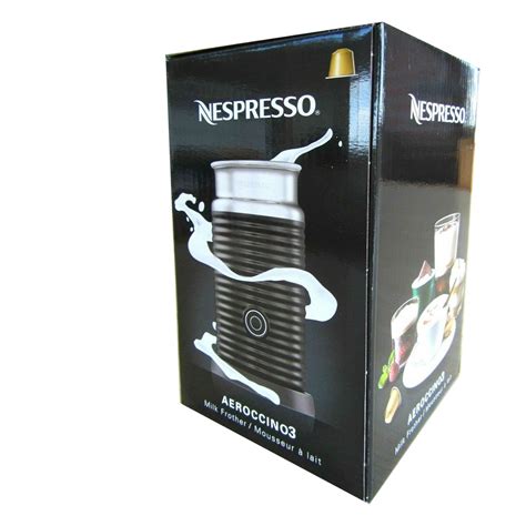 Nespresso Aeroccino 3 Milk Frother Black Complete Standalone Unit