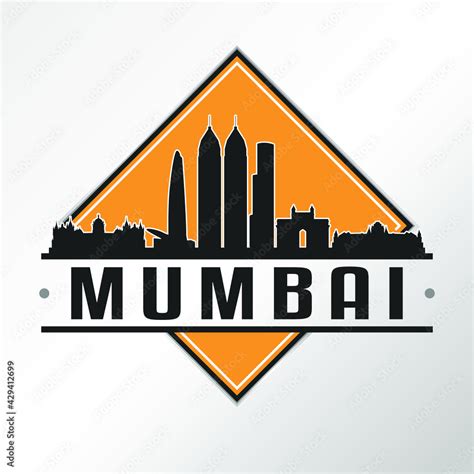 Mumbai India Skyline Logo. Adventure Landscape Design. Vector Illustration Cut File. Stock ...