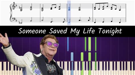 How To Play Someone Saved My Life Tonight By Elton John On Piano YouTube