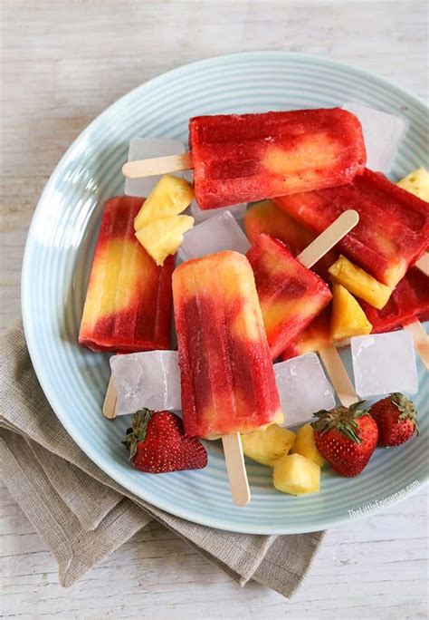 Strawberry Pineapple Popsicles