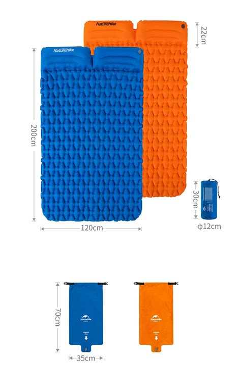 Naturehike 1man Inflatable Camping Mat Double Air Mattress Sleeping Pad