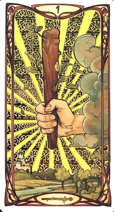 Golden Art Nouveau Tarot Tarot Cards Art Tarot Decks Art Wands Tarot