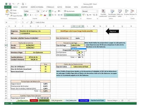 ¿cÓmo Hacer Una NÓmina En Excel Formato