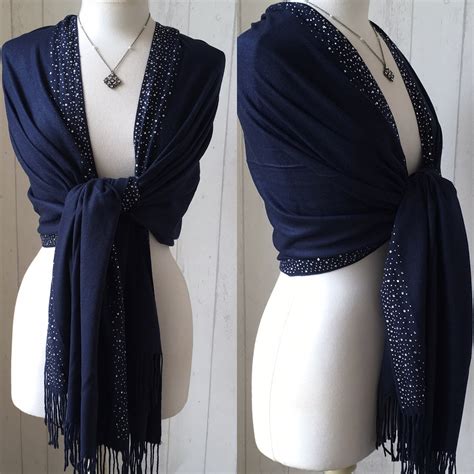 Reduced Navy Crystals Pashmina Navy Cashmere Navy Wrap Etsy Uk Navy Cashmere Pashmina