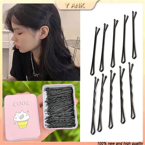 COD READY50pcs Bobby Hairpins With Plastic Storage Case Bobby Pins