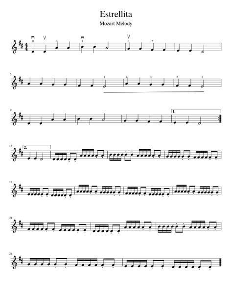 estrellita sheet   violin solo musescorecom
