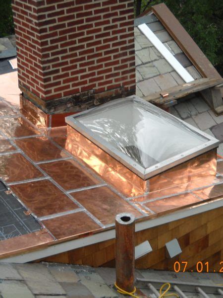 Flat Seam Copper Roof With Skylight Triple M Contracting