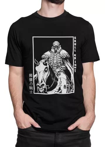 Camiseta Basica Anime Bersek Estampa Caveira Skull Knight