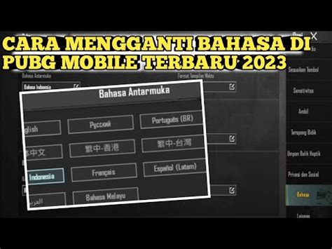 Cara Ganti Bahasa Di Pubg Mobile Terbaru Youtube