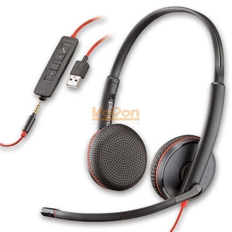 Poly 3200 Series Blackwire C3225 On Ear Wired Headset