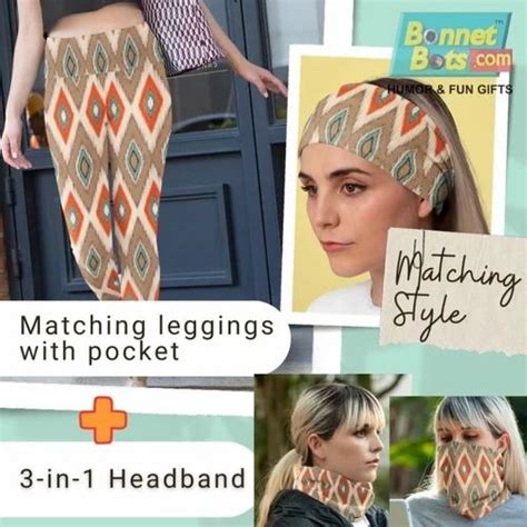 Mid Waist Printed Headband Legging Set Casual Wear Slim Fit At Rs