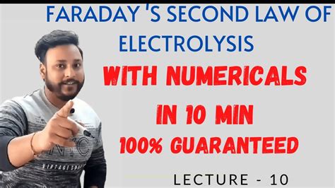 Faradays Second Law Of Electrolysis Electrochemistry Youtube