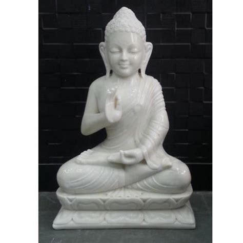 Handmade Pure White Marble Buddha Statue Sizedimension Upto 8 Feet