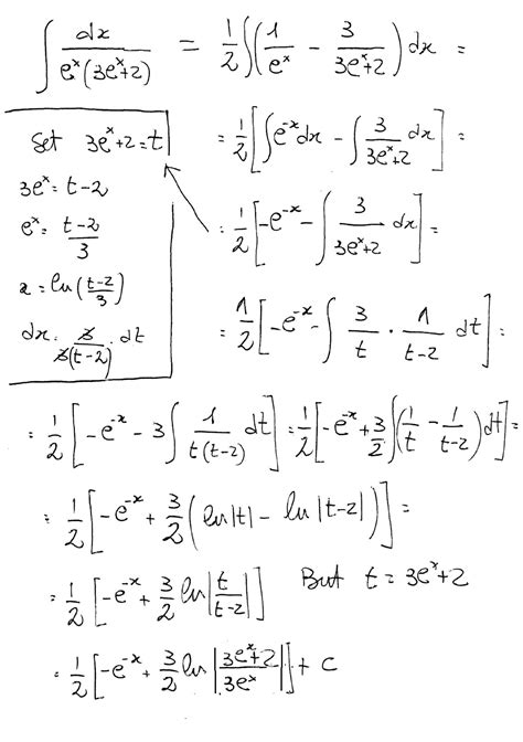 How Do You Evaluate The Integral Of Dfrac Dx E X E X