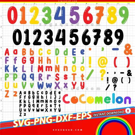 Cocomelon Font SVG Png Cut Files For Cricut and other Cutting Software