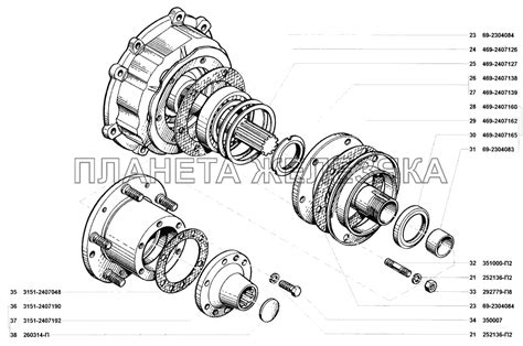 Редуктор колесный заднего моста УАЗ-31512