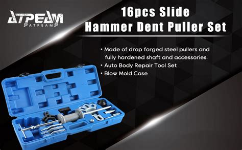 Atpeam Professional 16pcs Slide Hammer Puller Set Automotive Tools