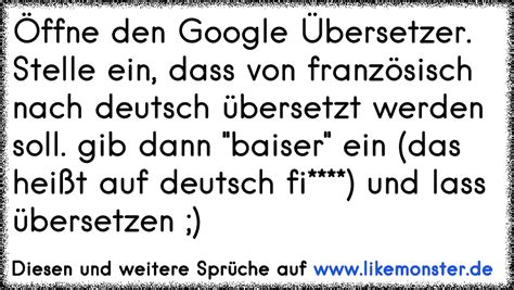 Öffne den Google Übersetzer Stelle ein dass von französisch nach