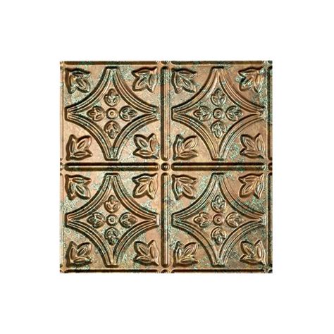 Fasade Easy Installation Traditional 1 Copper Fantasy Glue Up Ceiling Tile Ceiling Panel 12 X