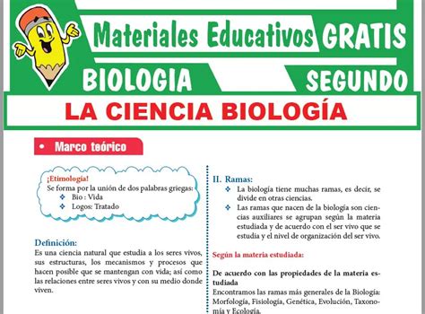 Qué Estudia la Biología para Segundo Grado de Secundaria GRATIS