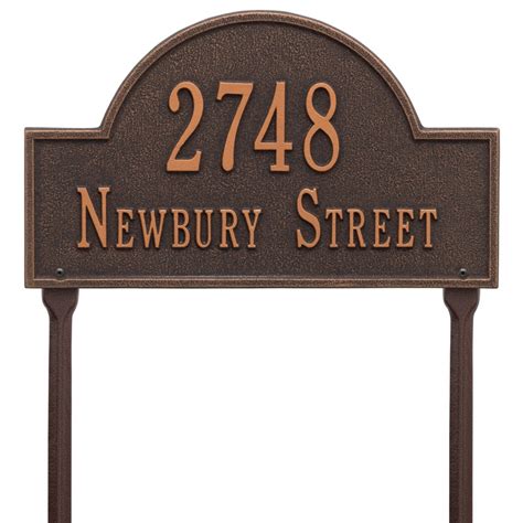 Arch 2 Line Lawn Address Plaque