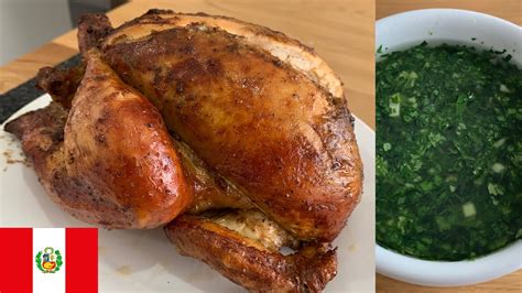 POLLO A LA BRASA Y CHIMICHURRI PERUANO RECETA DELICIOSA YouTube