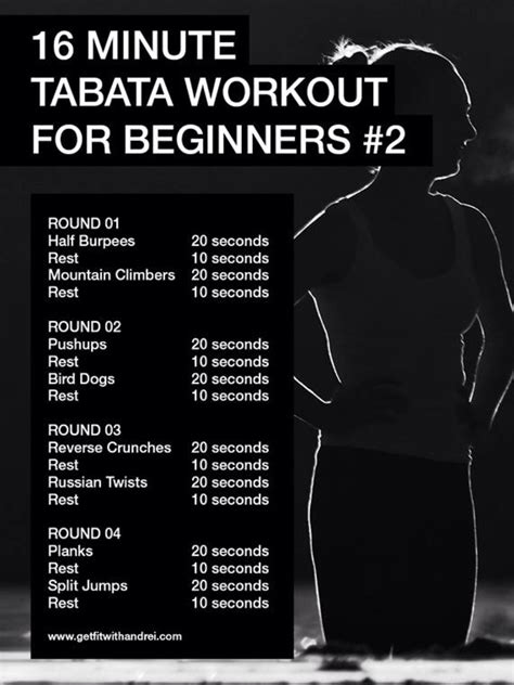 Infographic 20 Minute Tabata Training Workout ACTIVE Atelier Yuwa