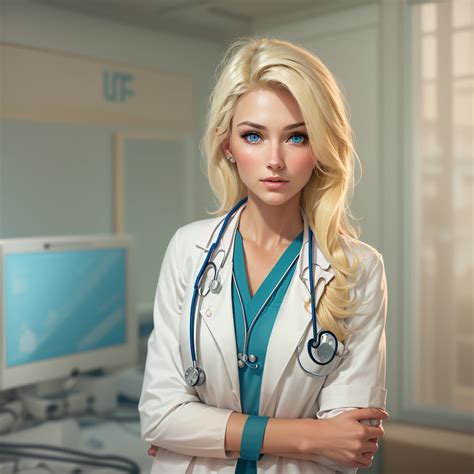 High Quality 1woman Beautiful Blonde American Female Doctor Dilf