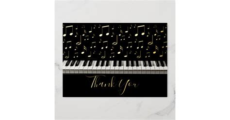 piano thank you card | Zazzle