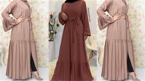 Front Open Abaya Cutting And Stitching Frill Abaya Abaya Gown